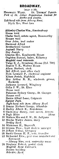 Broadway 1912 Directory